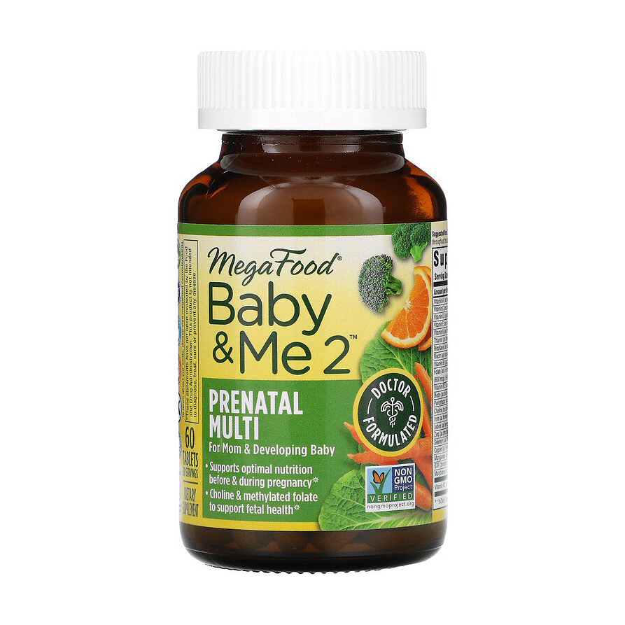 Вітаміни для вагітних MegaFood Baby &amp; Me 2 Prenatal Multi, 60 таблеток